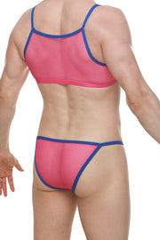 Micro Tank Top Mesh Neon Pink