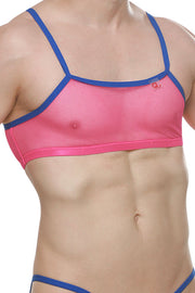 Micro Tank Top Mesh Neon Pink