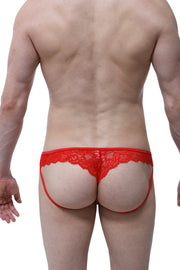 Jockstring Dentelle PetitQ Rouge - PetitQ Underwear