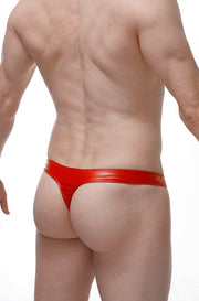 Thong Zip Vinyl Red